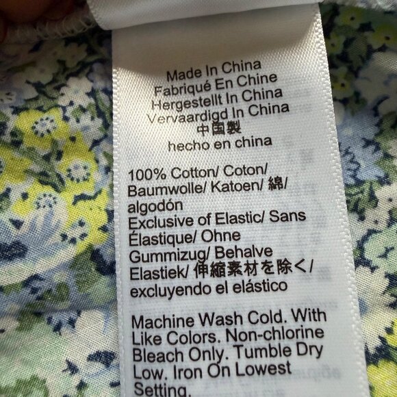 J.Crew Size S Blue Floral Palermo Liberty Thorpe Hill Smocked Waist Mini Dress - Picture 8 of 16